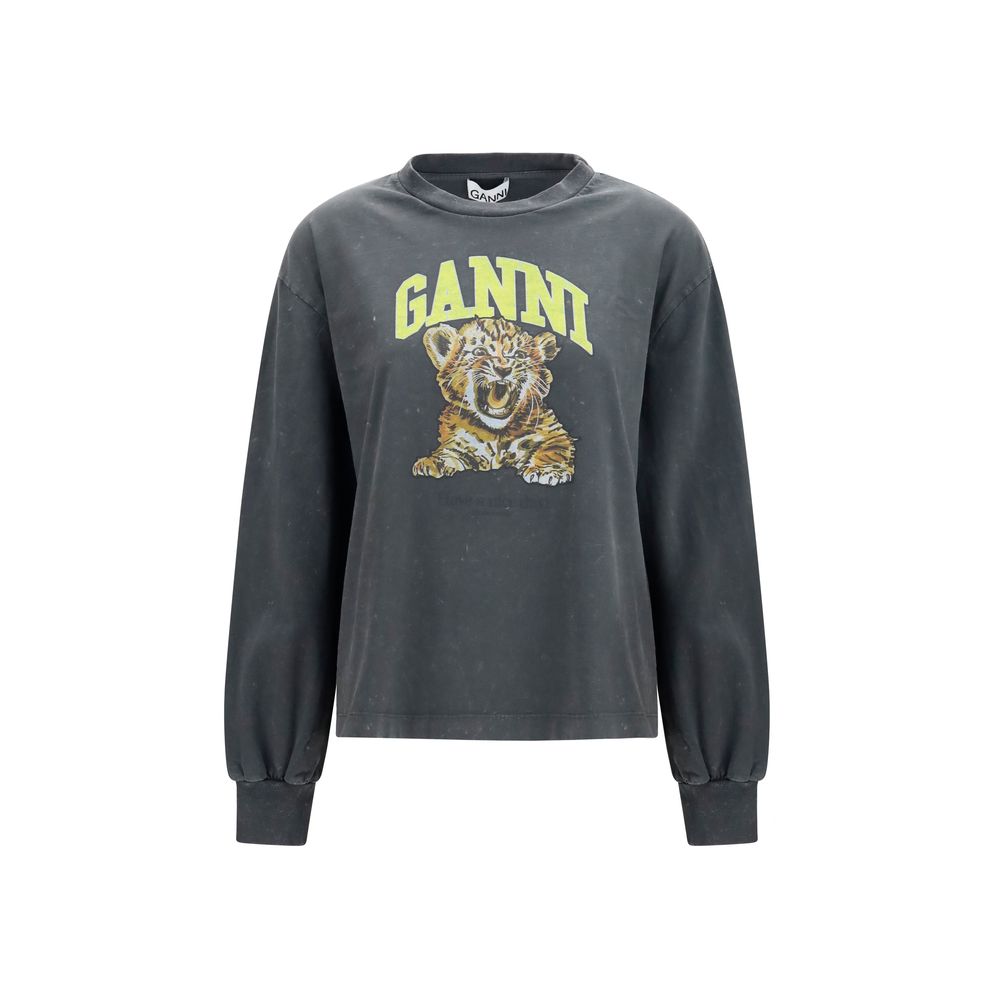 Ganni Grauer Baumwoll-Sportswear