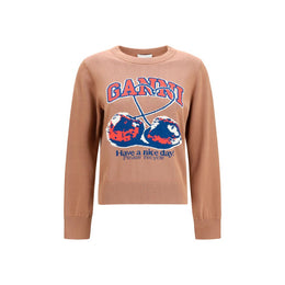 Ganni Beige Baumwoll-Sweatshirt
