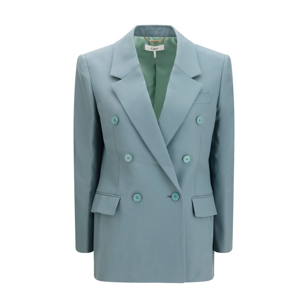 Chloé Zweifarbiger Blazer Aries aus Wolle