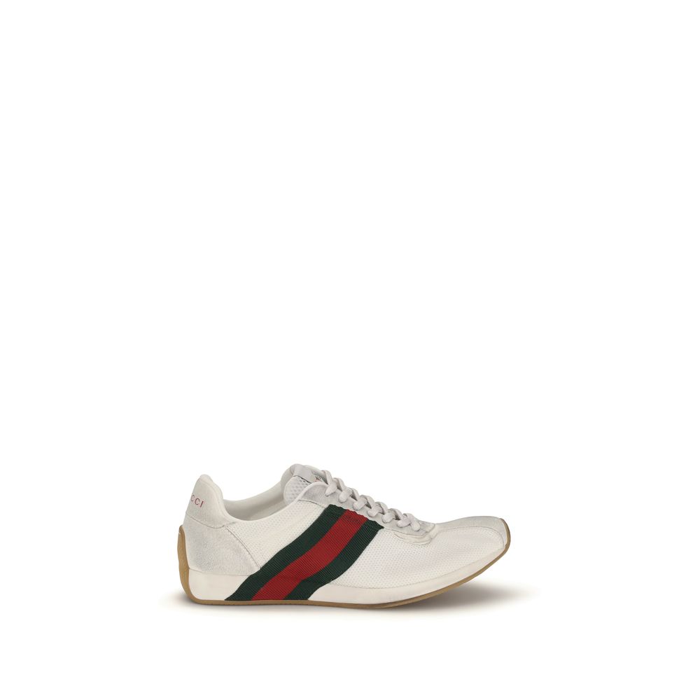 Gucci Weiße Sneaker aus Polyester im Athletic-Stil