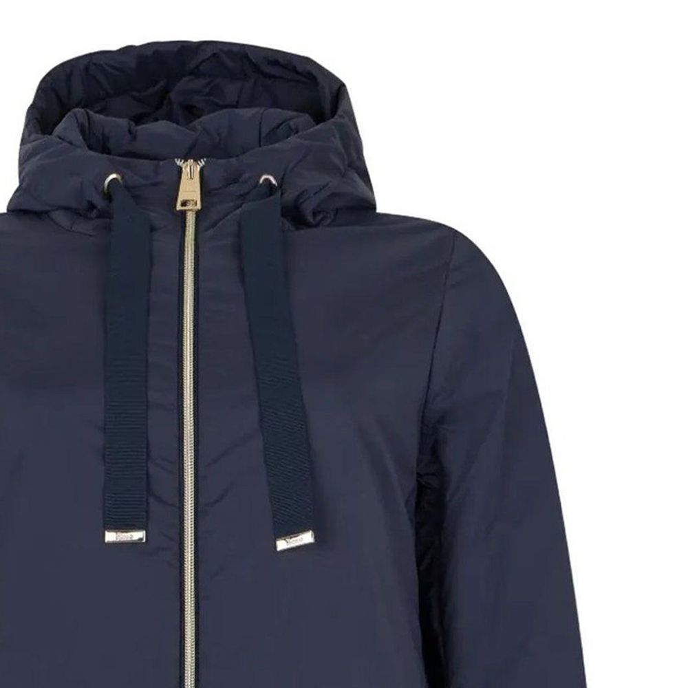Herno Blaue Polyamid-Jacke in voller Länge