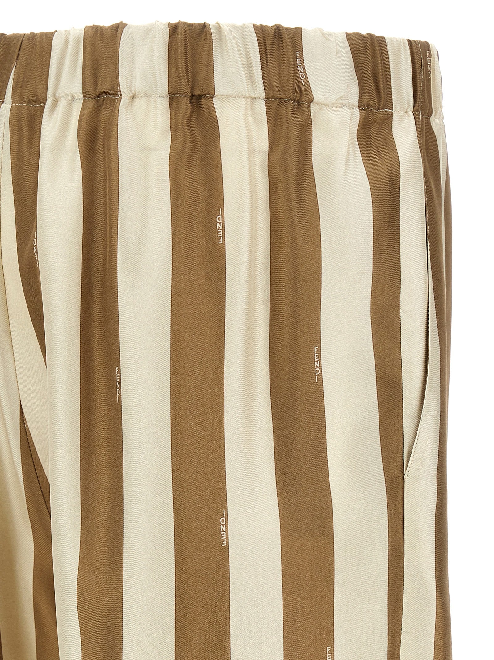 Fendi Beige Seiden-Bermuda-Shorts