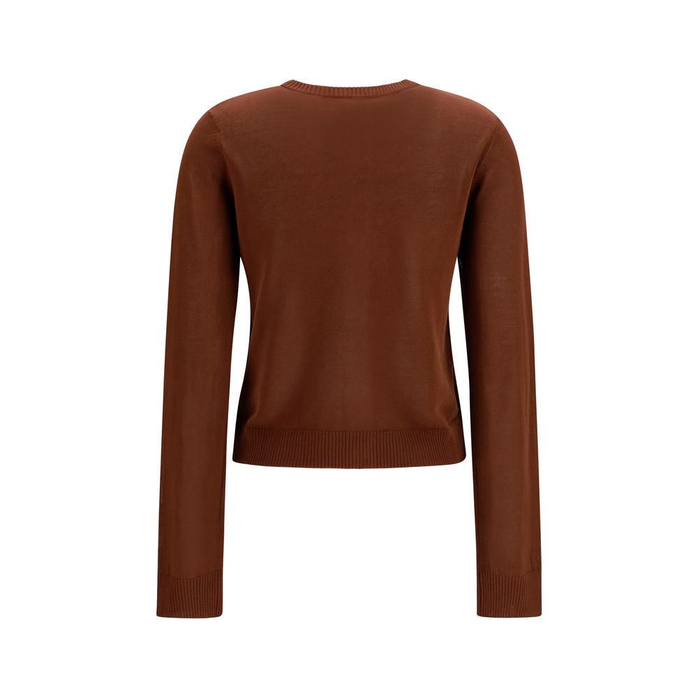 Ganni Brauner Baumwollcardigan