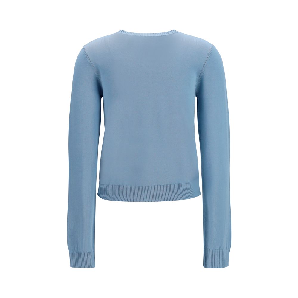 Ganni Blauer Baumwollcardigan