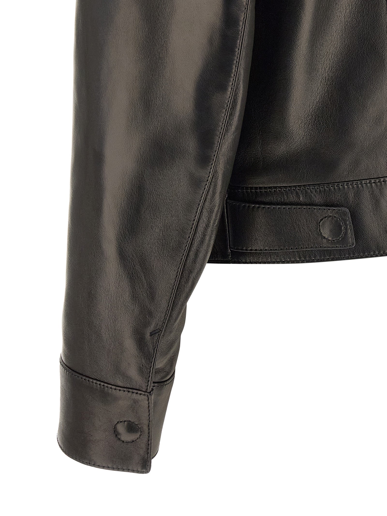 Tom Ford Schwarze Lammlederjacke