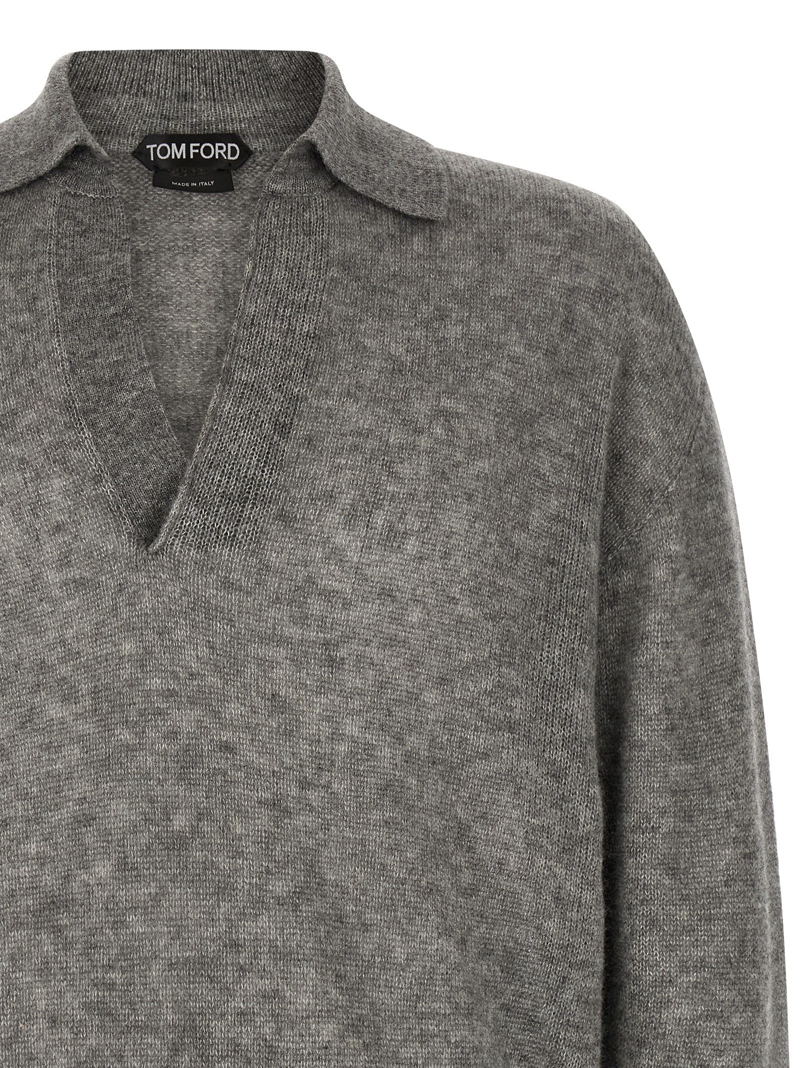 Tom Ford Grauer Kaschmir-Strickjacke