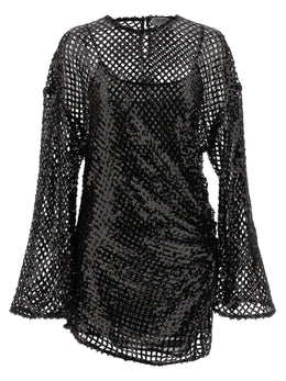 The Attico Schwarzes Polyester-Kurzkleid