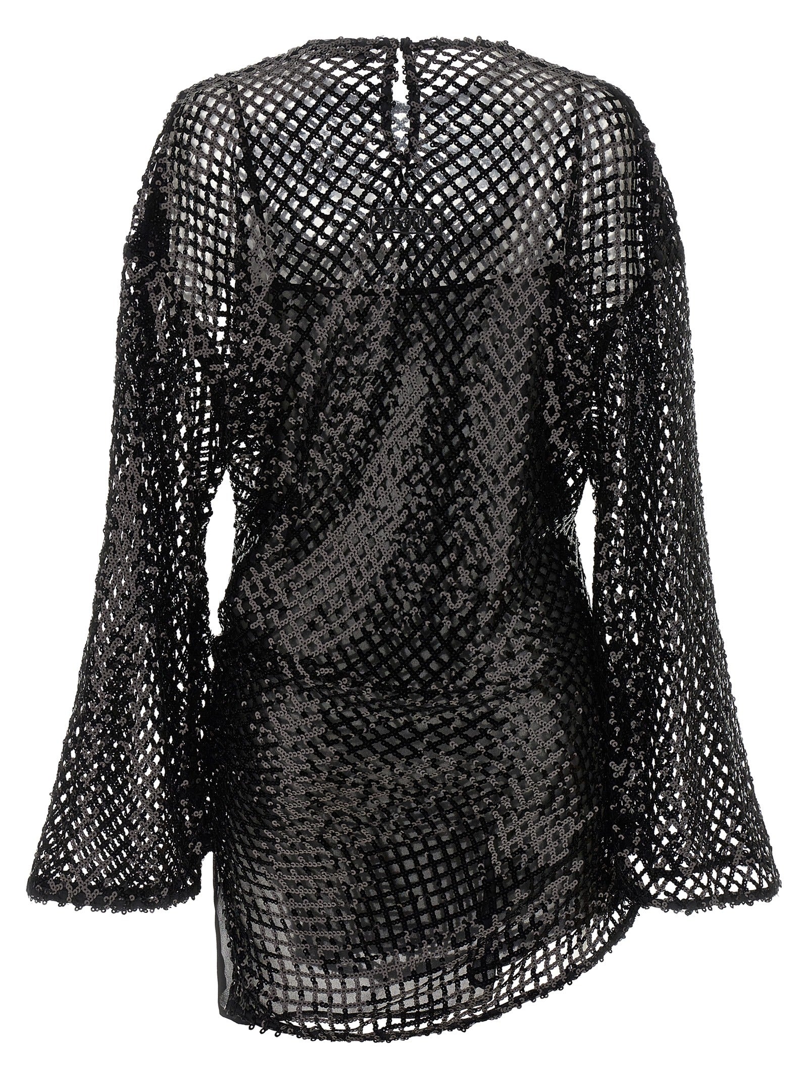 The Attico Schwarzes Polyester-Kurzkleid