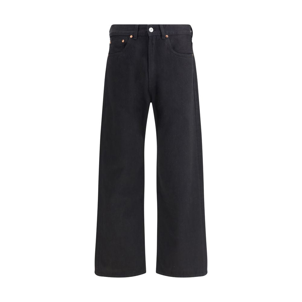 Our Legacy Schwarze Baumwoll-Jeans mit geradem Bein