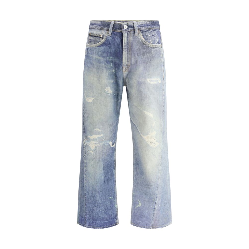 Our Legacy Blaue Baumwolljeans im Relaxed Fit