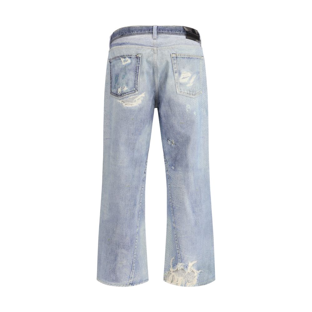 Our Legacy Blaue Baumwolljeans im Relaxed Fit