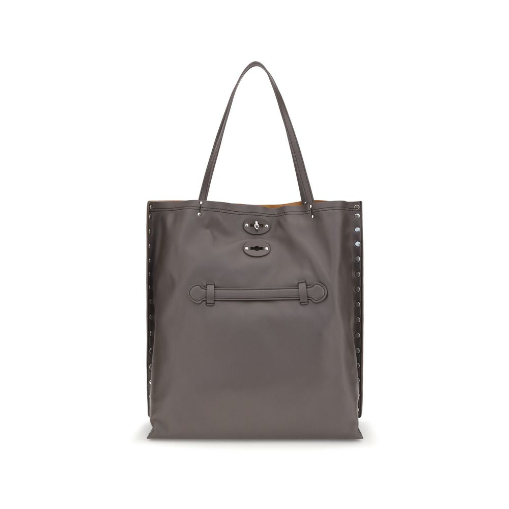 Zanellato Graue Bos Taurus Kalbsleder Schultertasche