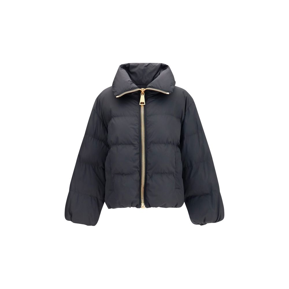 Balmain Schwarze Viskose-Jacke in voller Länge