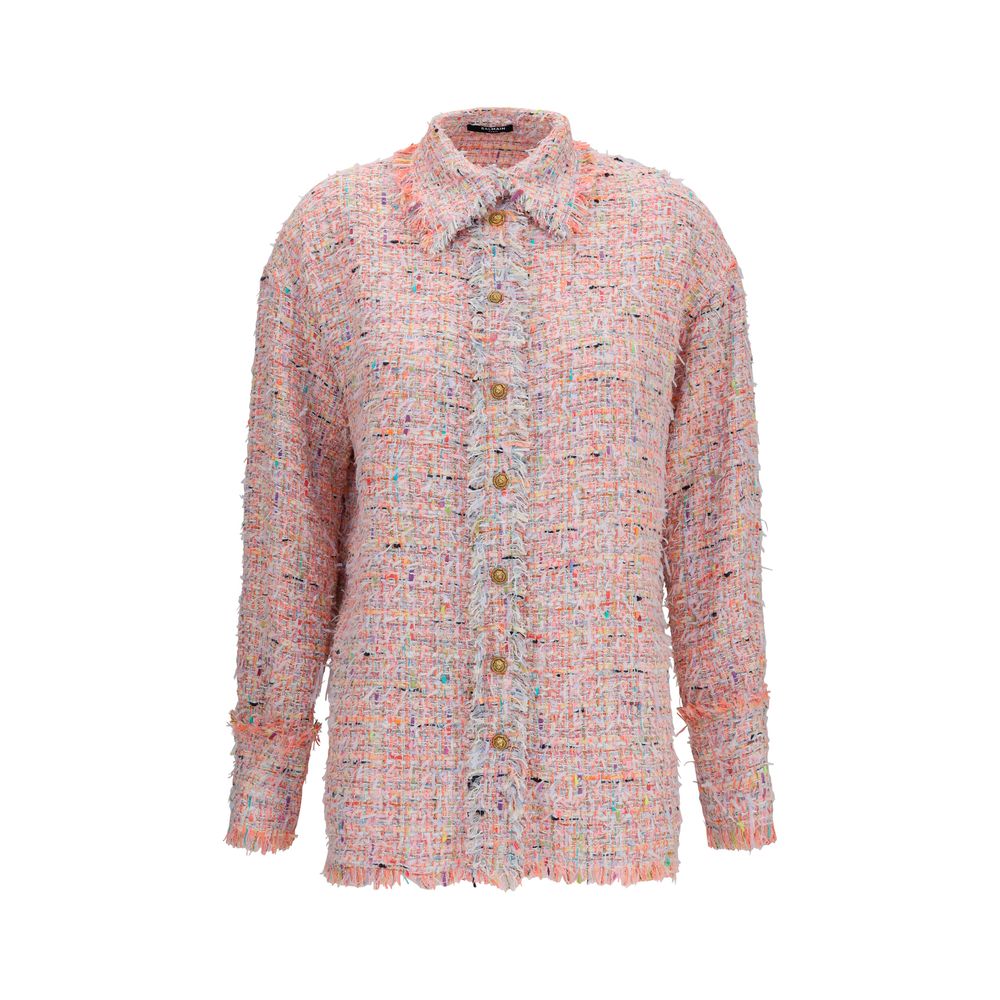 Balmain Mehrfarbiges Hemd aus Polyamid mit Muster