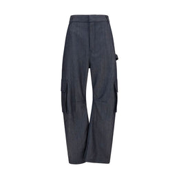 Balenciaga Blaue Oves Aries Cargo-Hose aus Wolle
