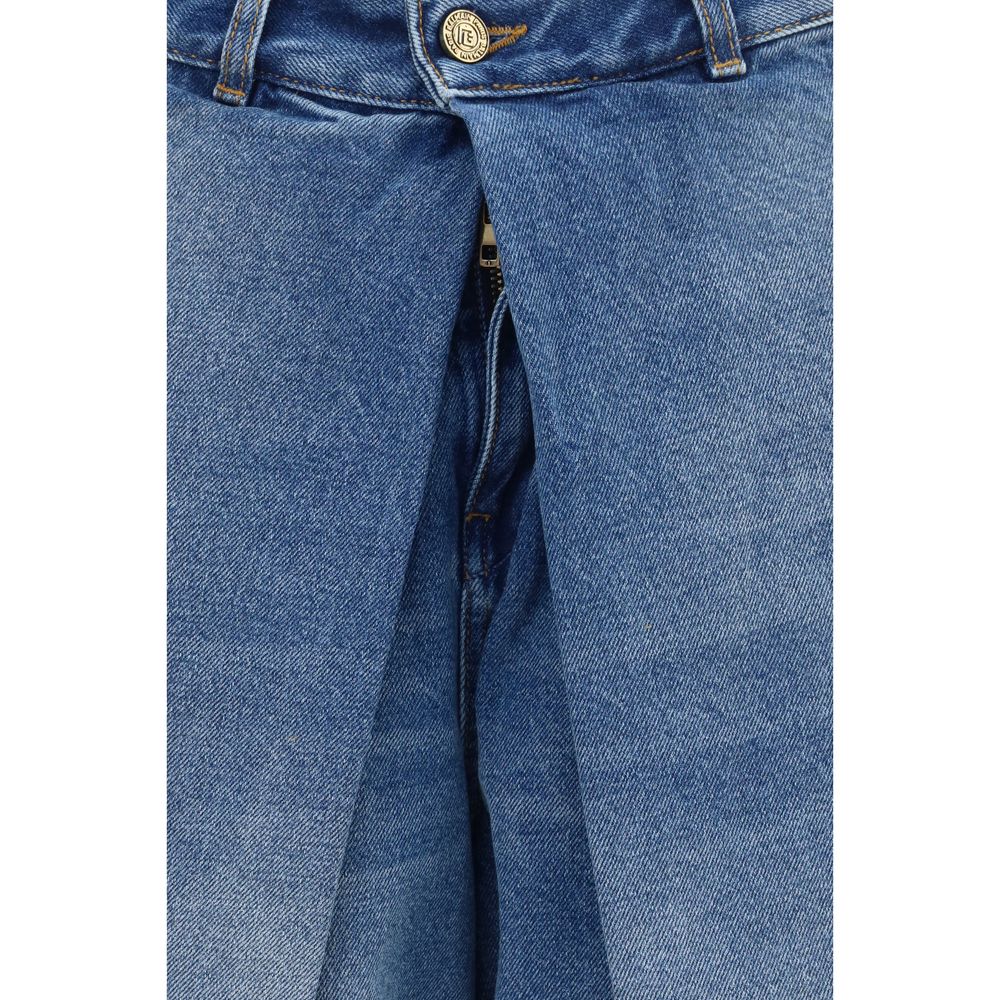 Balmain Blaue Baumwolljeans im Relaxed Fit