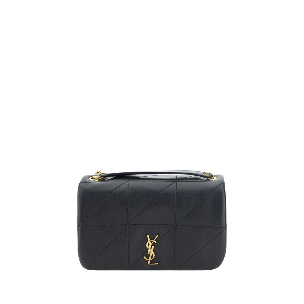 Saint Laurent Schwarze Lammleder Schultertasche Ovis Aries Aries