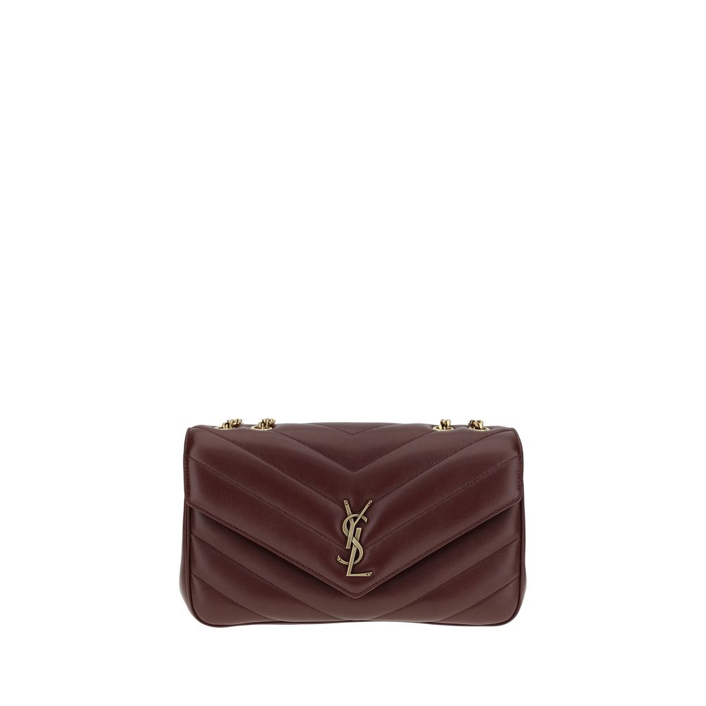 Saint Laurent Schultertasche aus bordeauxrotem Lammleder Ovis Aries Aries