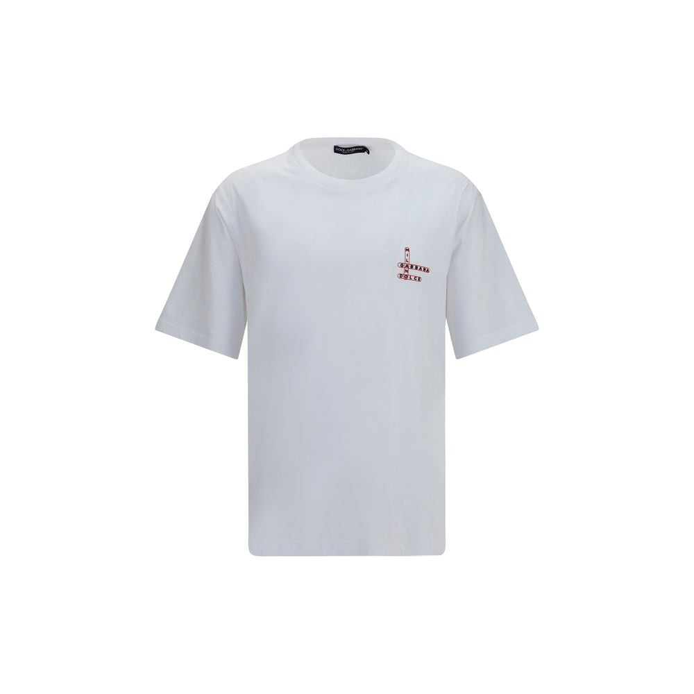 Dolce & Gabbana Weißes Baumwoll-T-Shirt