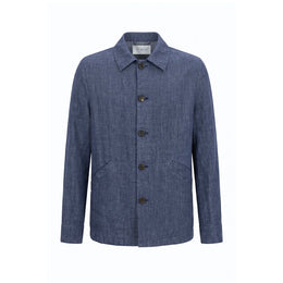 Malo Blaue Leinenjacke für Herren