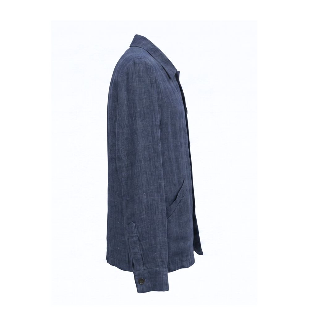 Malo Blaue Leinenjacke für Herren
