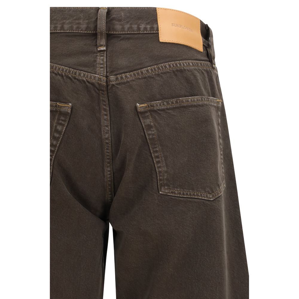 Sunflower Braune Baumwolljeans im Relaxed Fit