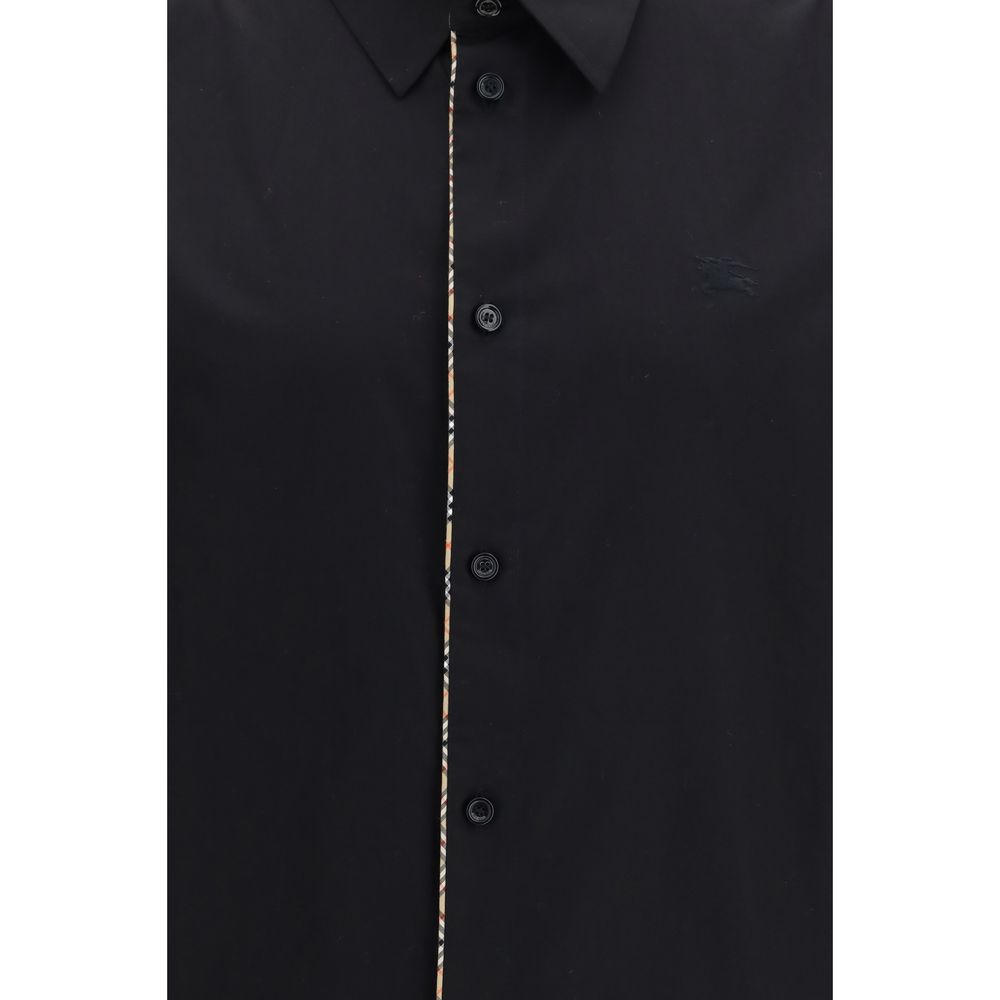Burberry Schwarzes Baumwollhemd