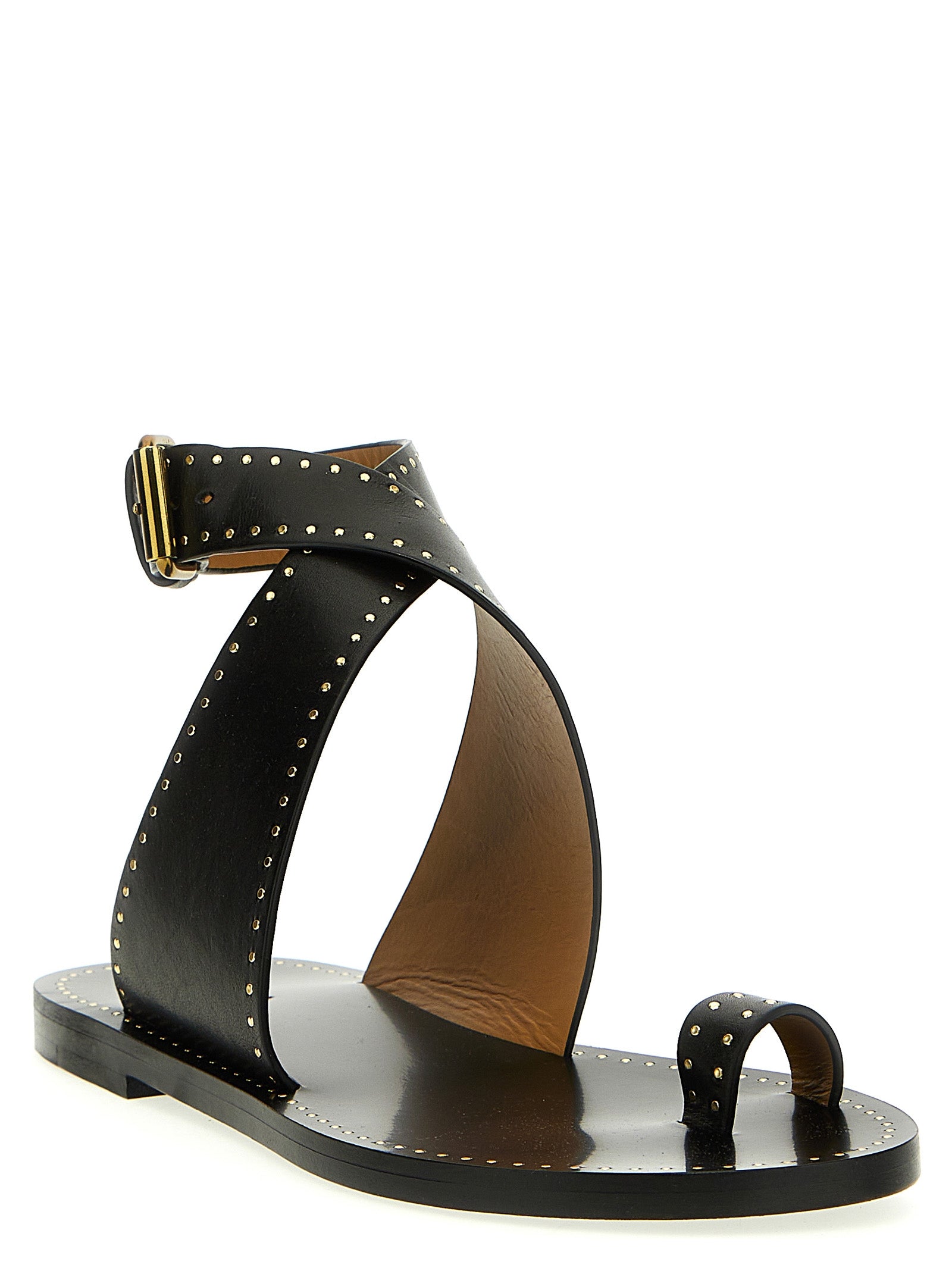 Isabel Marant Sandalen aus schwarzem Kalbsleder