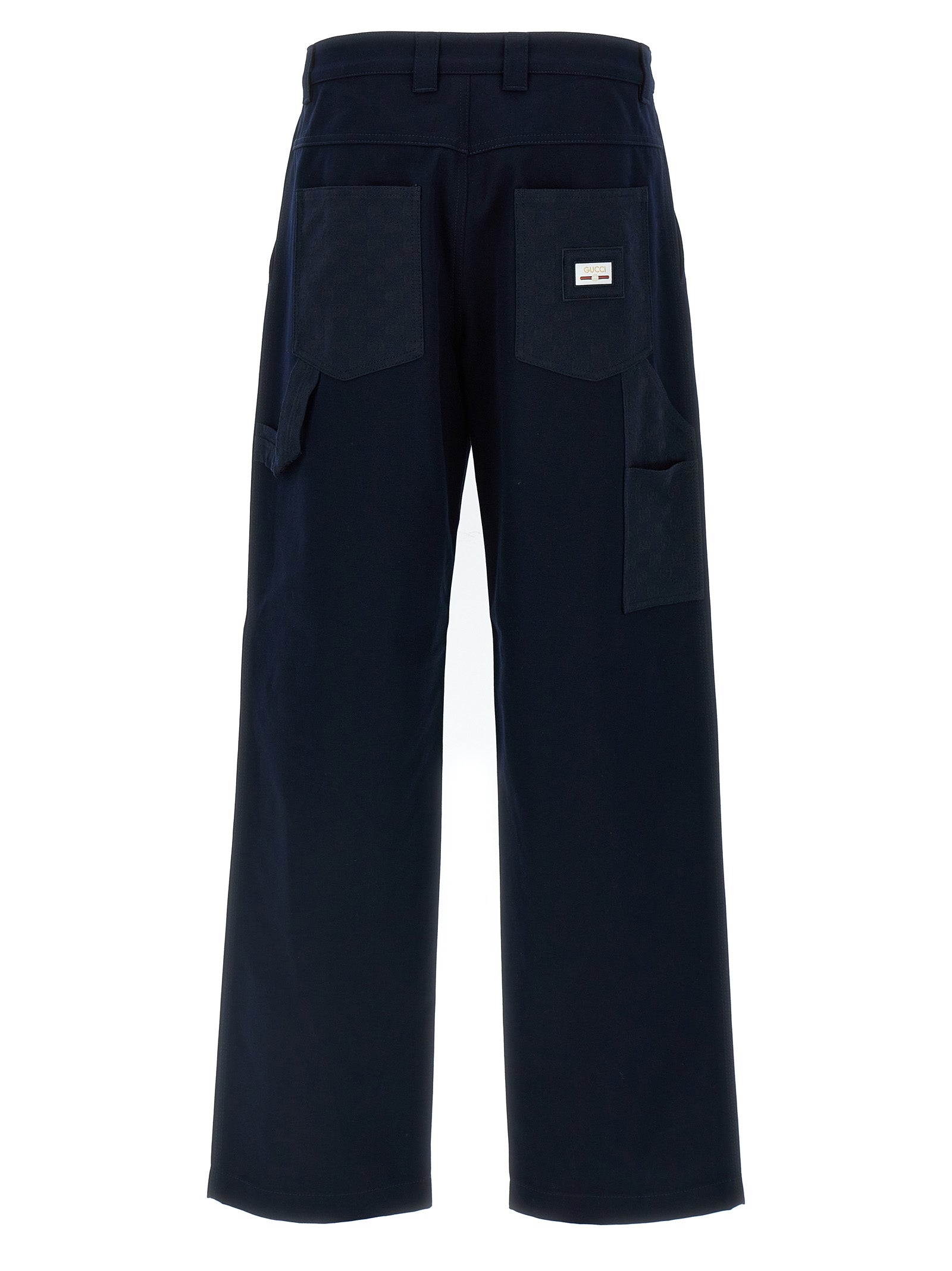 Gucci Blaue Baumwoll-Freizeithose