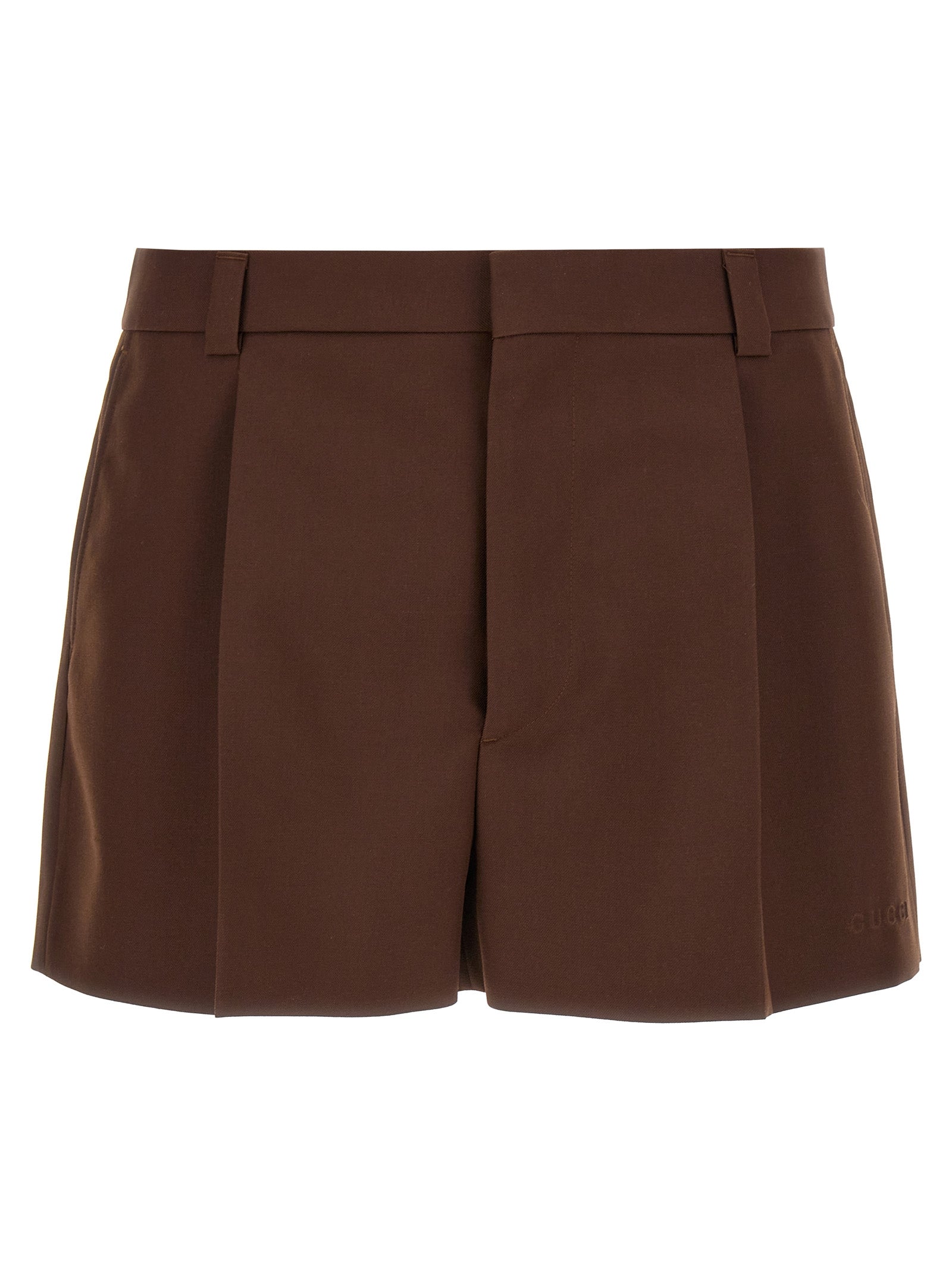 Gucci Braune Woll-Bermudashorts