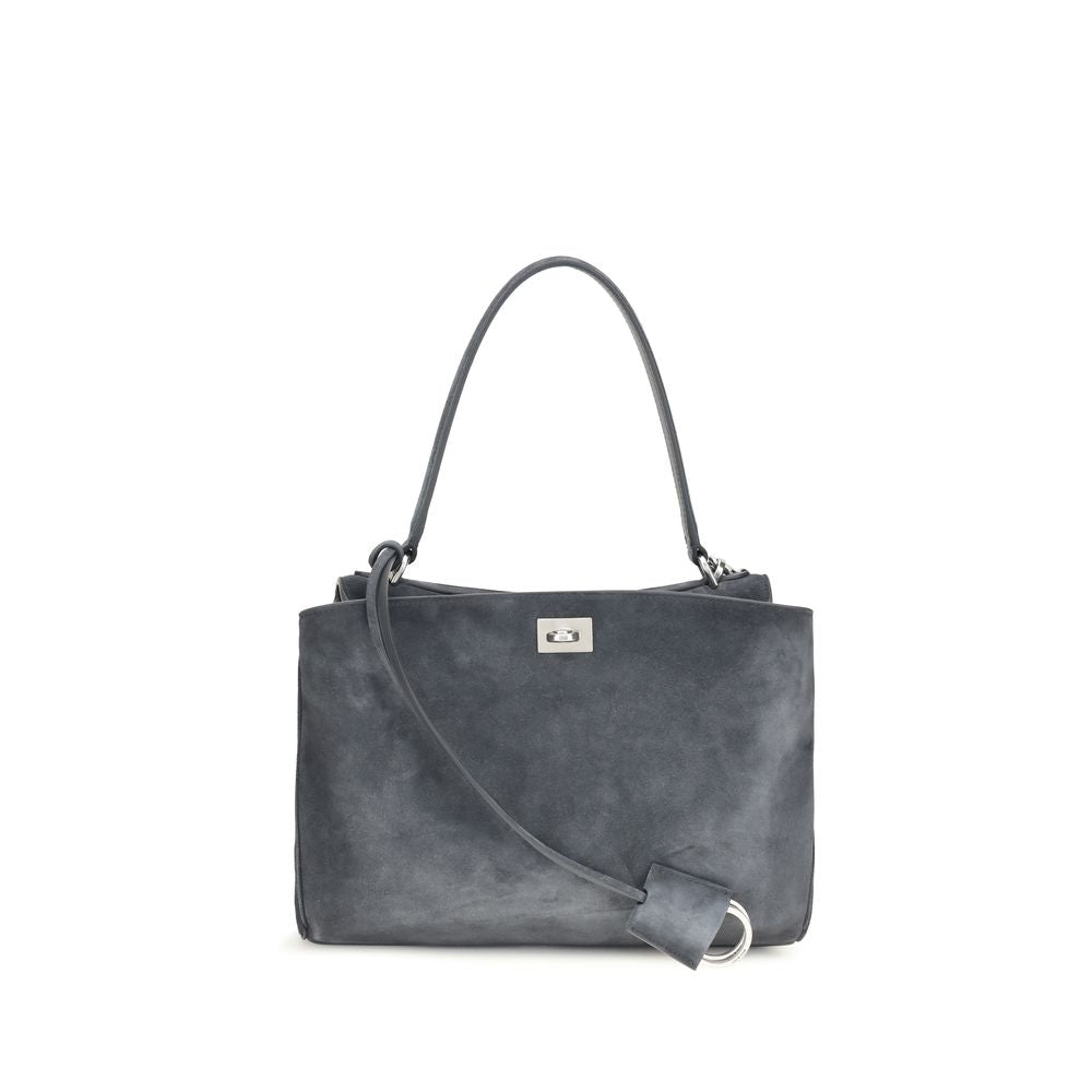 Balenciaga Graue Bos Taurus Kalbsleder Schultertasche