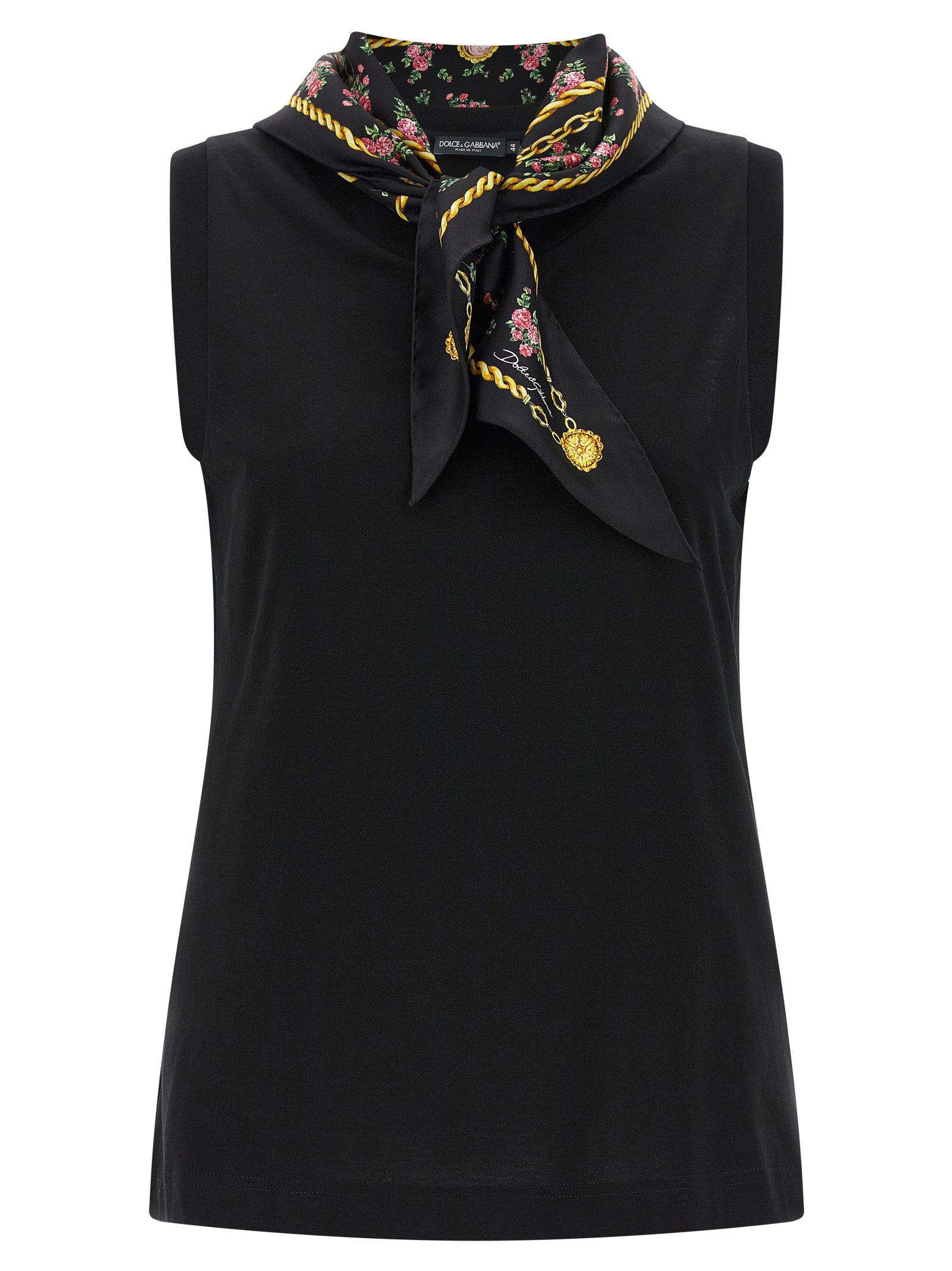 Dolce & Gabbana Schwarzes Baumwoll-T-Shirt