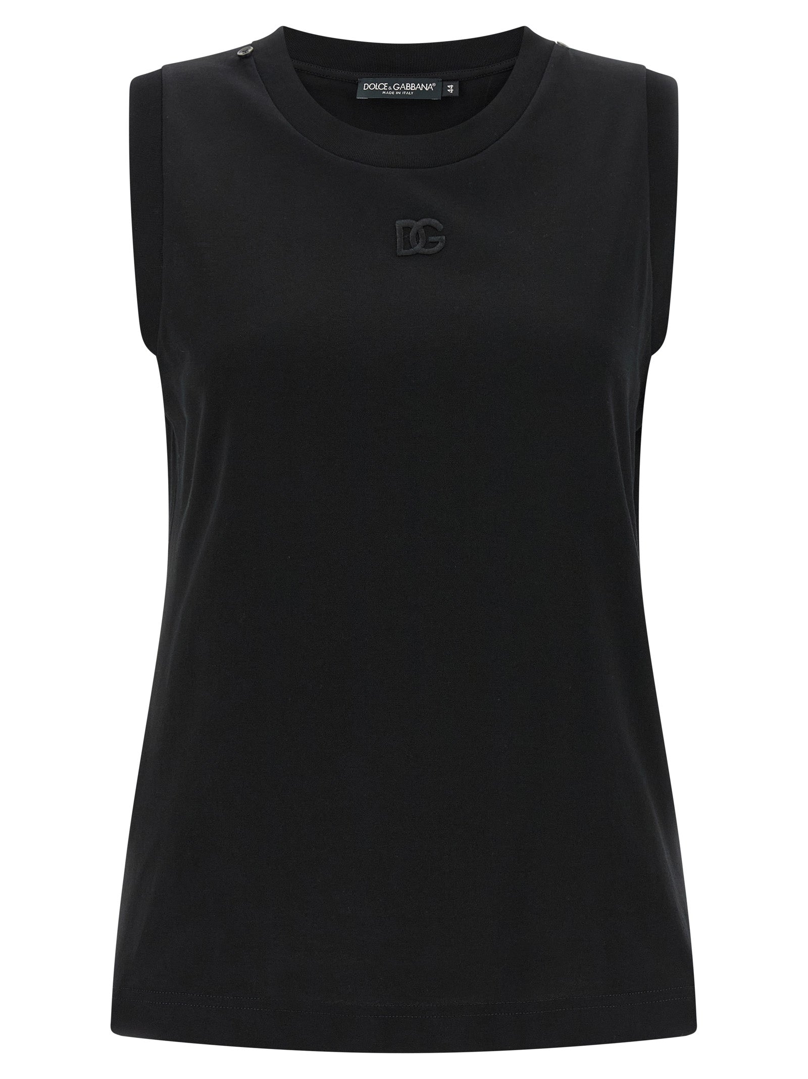Dolce & Gabbana Schwarzes Baumwoll-T-Shirt