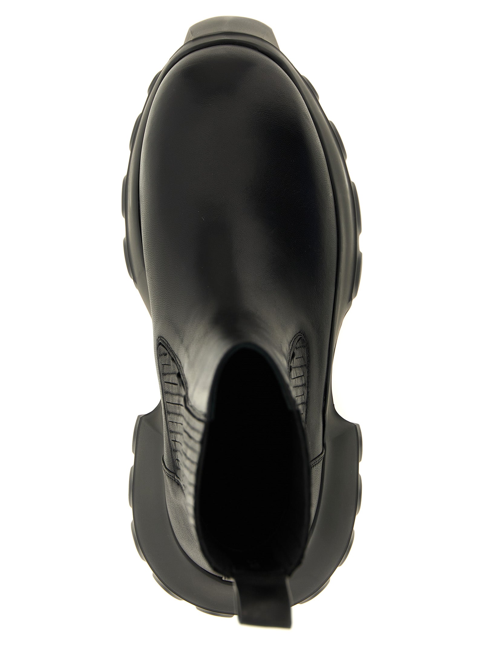 Rick Owens Schwarze Ramie-Stiefeletten