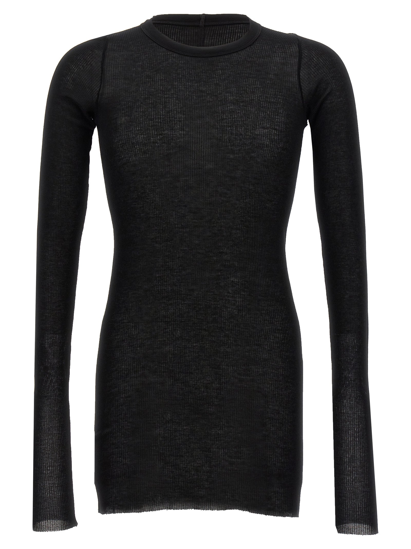 Rick Owens Schwarzes T-Shirt aus Viskose