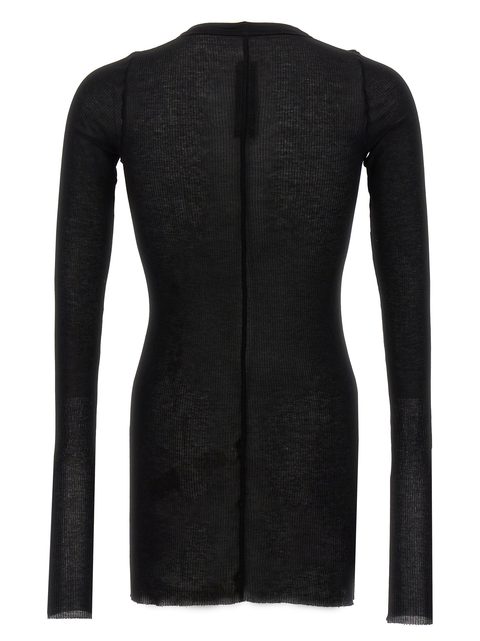 Rick Owens Schwarzes T-Shirt aus Viskose