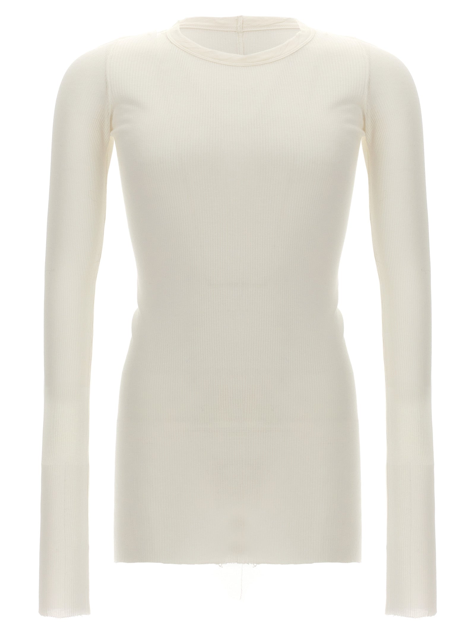 Rick Owens Weißes Viskose-T-Shirt