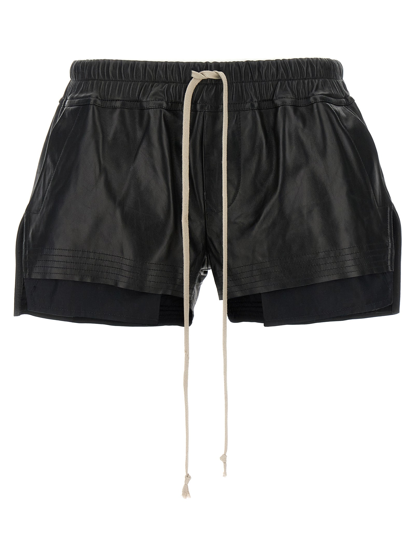 Rick Owens Schwarze Bermuda-Shorts aus Lammleder