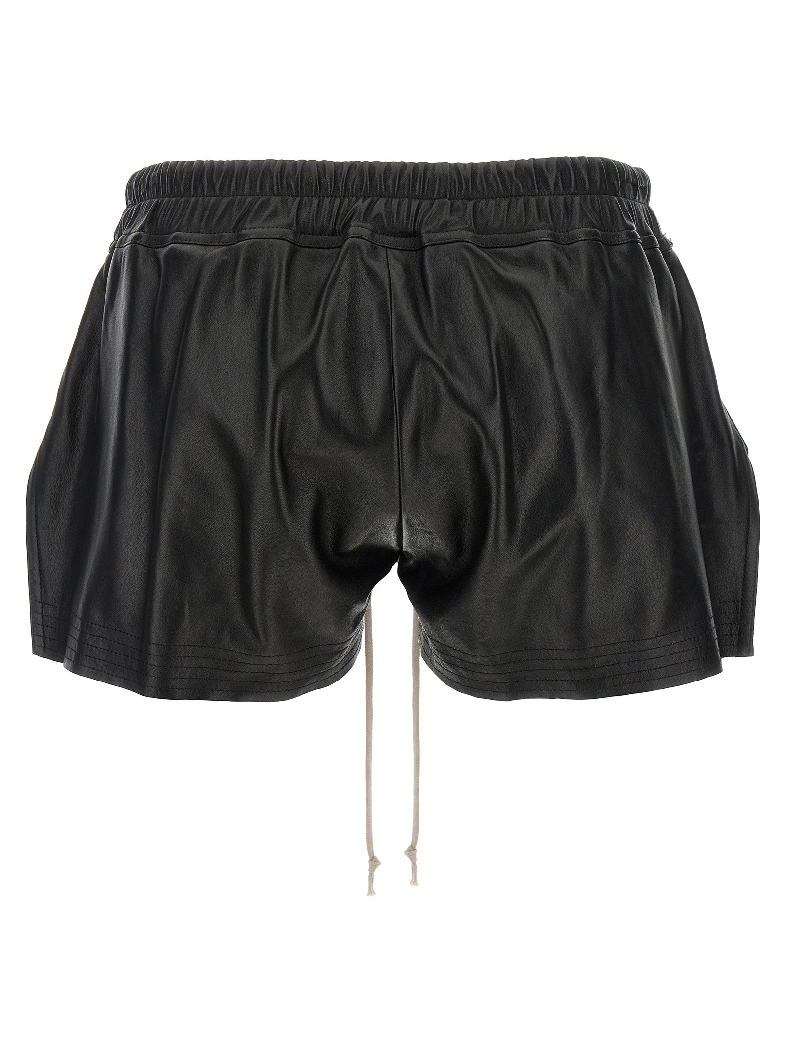 Rick Owens Schwarze Bermuda-Shorts aus Lammleder