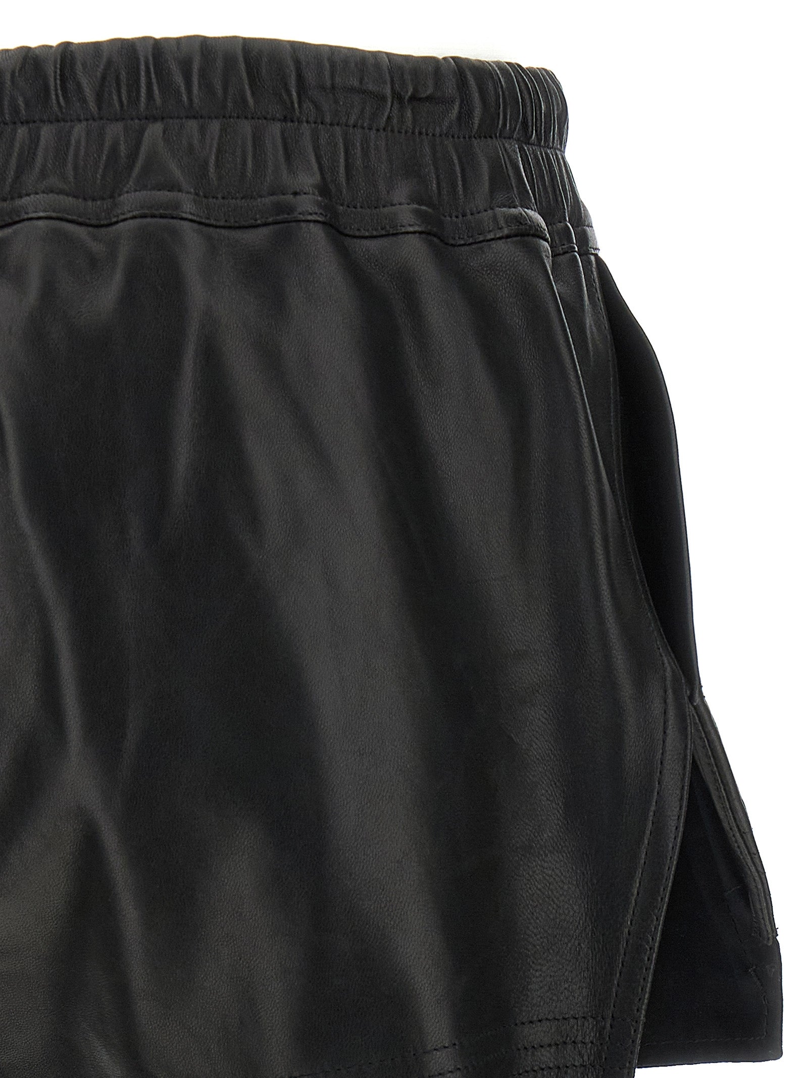 Rick Owens Schwarze Bermuda-Shorts aus Lammleder