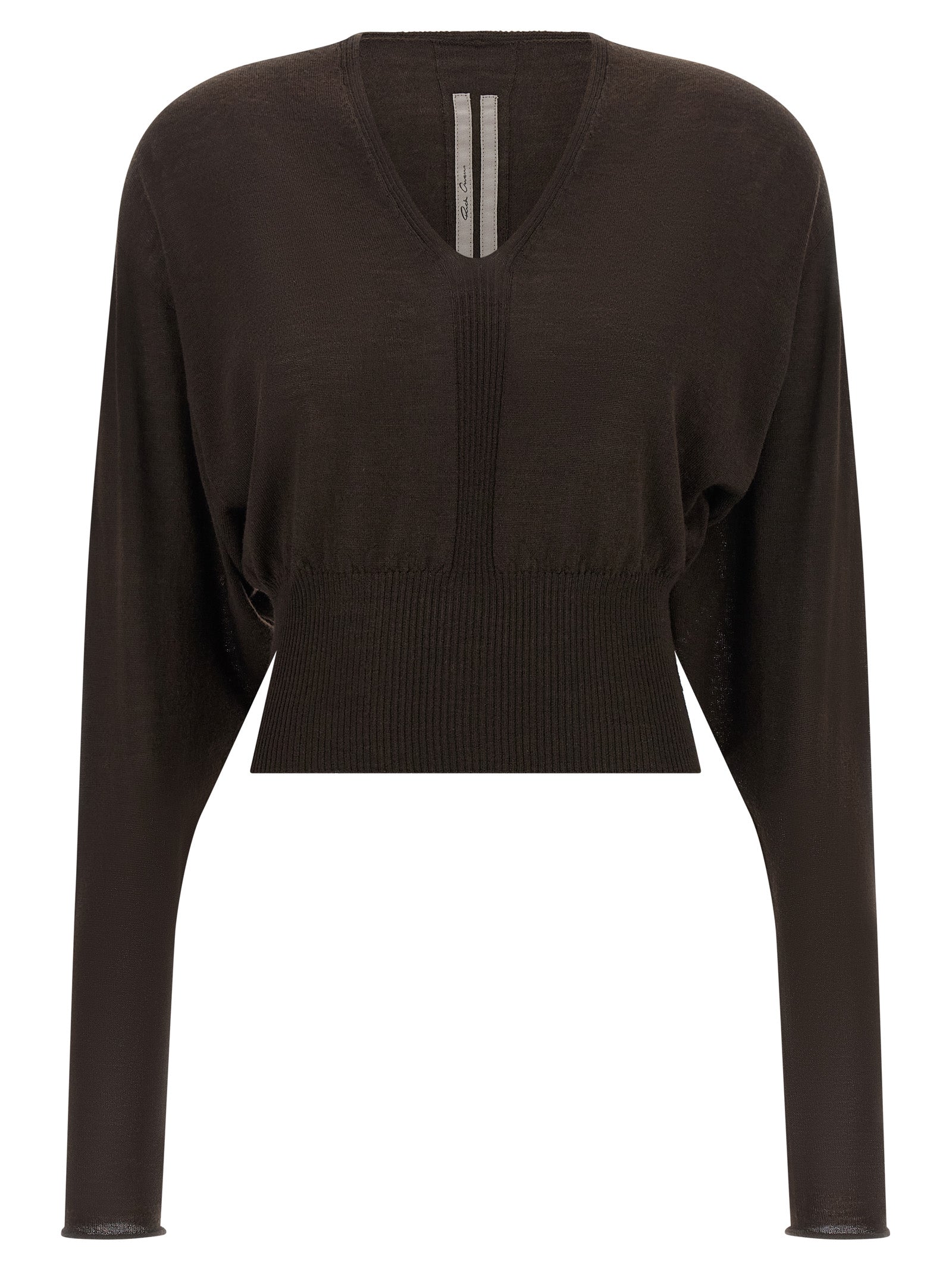Rick Owens Hemdbluse aus brauner Schurwolle