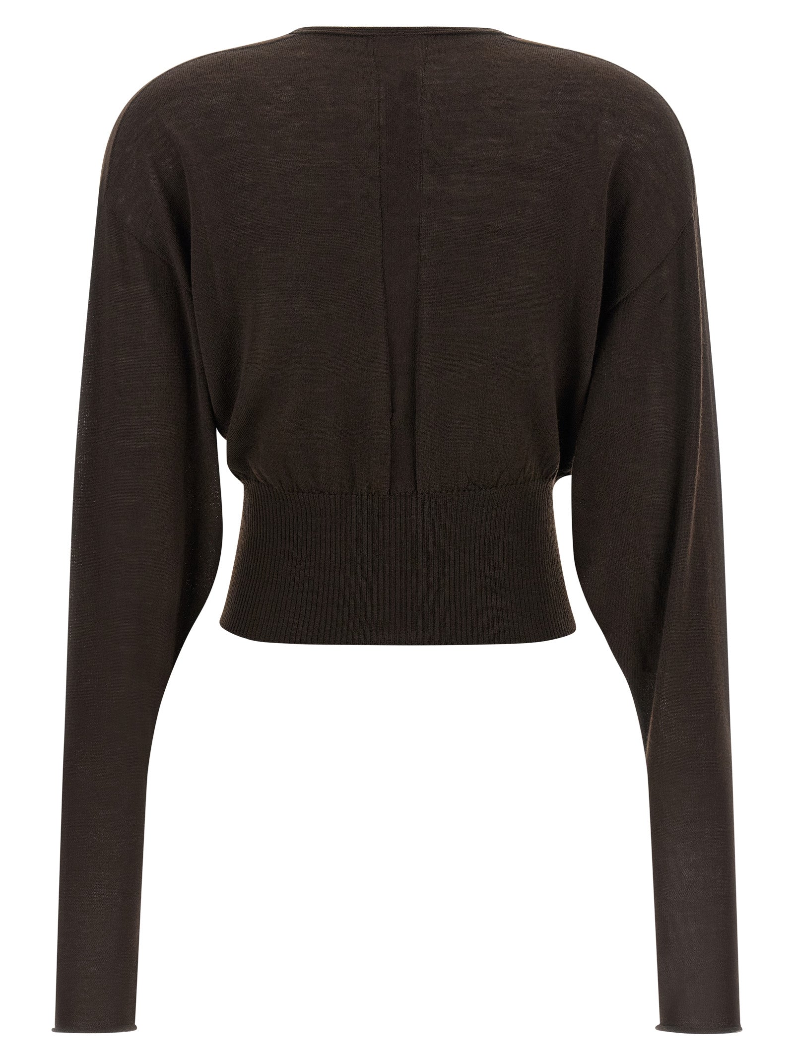 Rick Owens Hemdbluse aus brauner Schurwolle