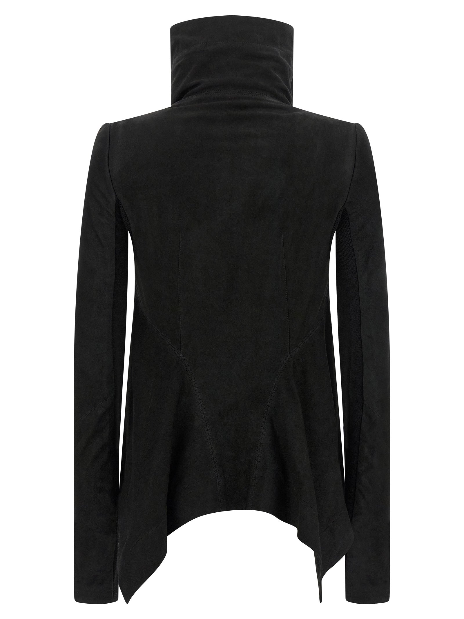 Rick Owens Schwarze Lammlederjacke