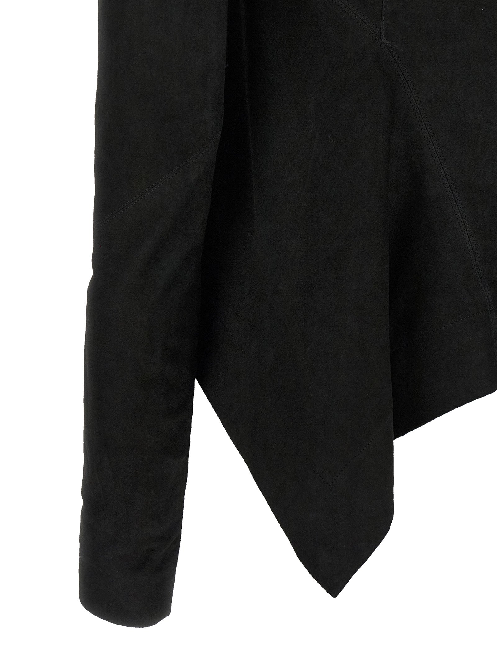 Rick Owens Schwarze Lammlederjacke