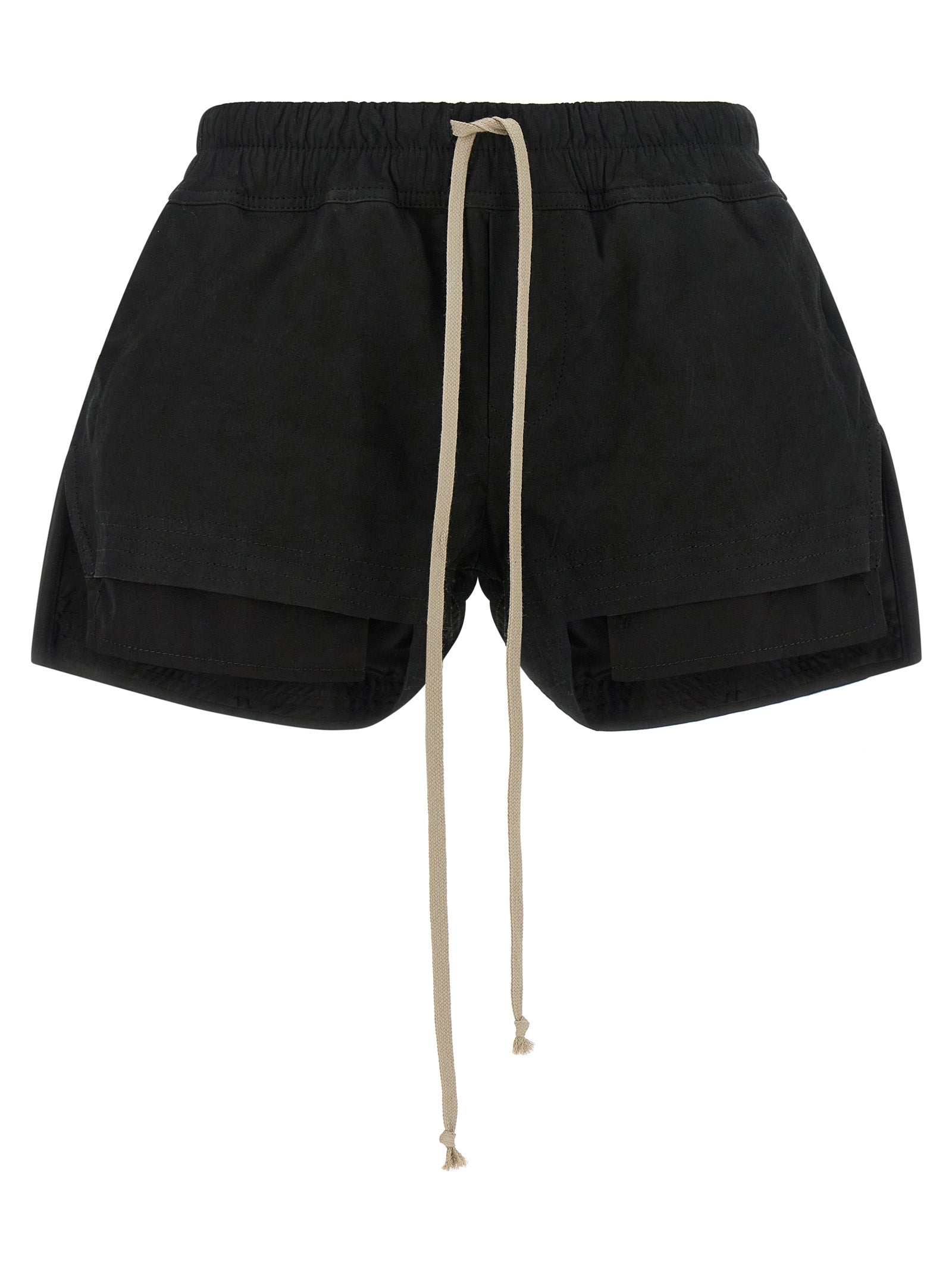 Rick Owens Schwarze Bermuda-Shorts aus Lammleder