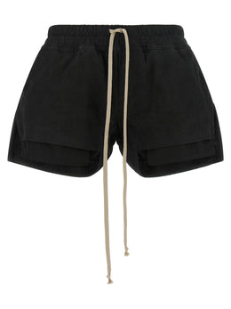 Rick Owens Schwarze Bermuda-Shorts aus Lammleder