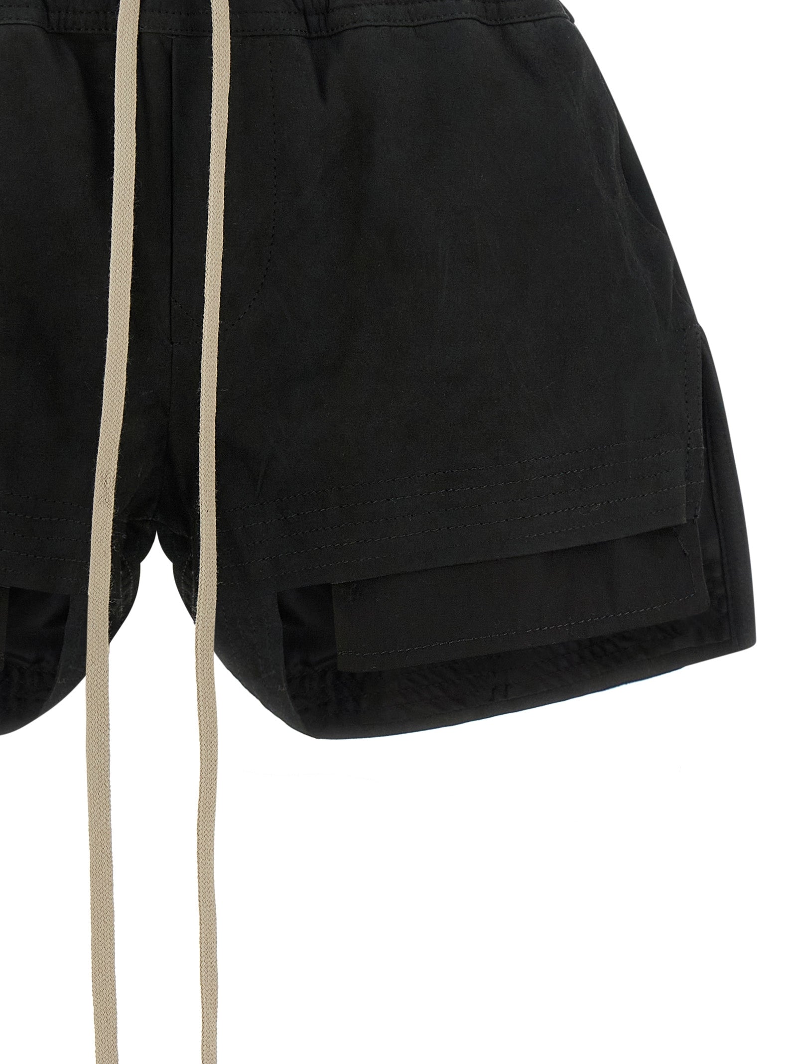 Rick Owens Schwarze Bermuda-Shorts aus Lammleder