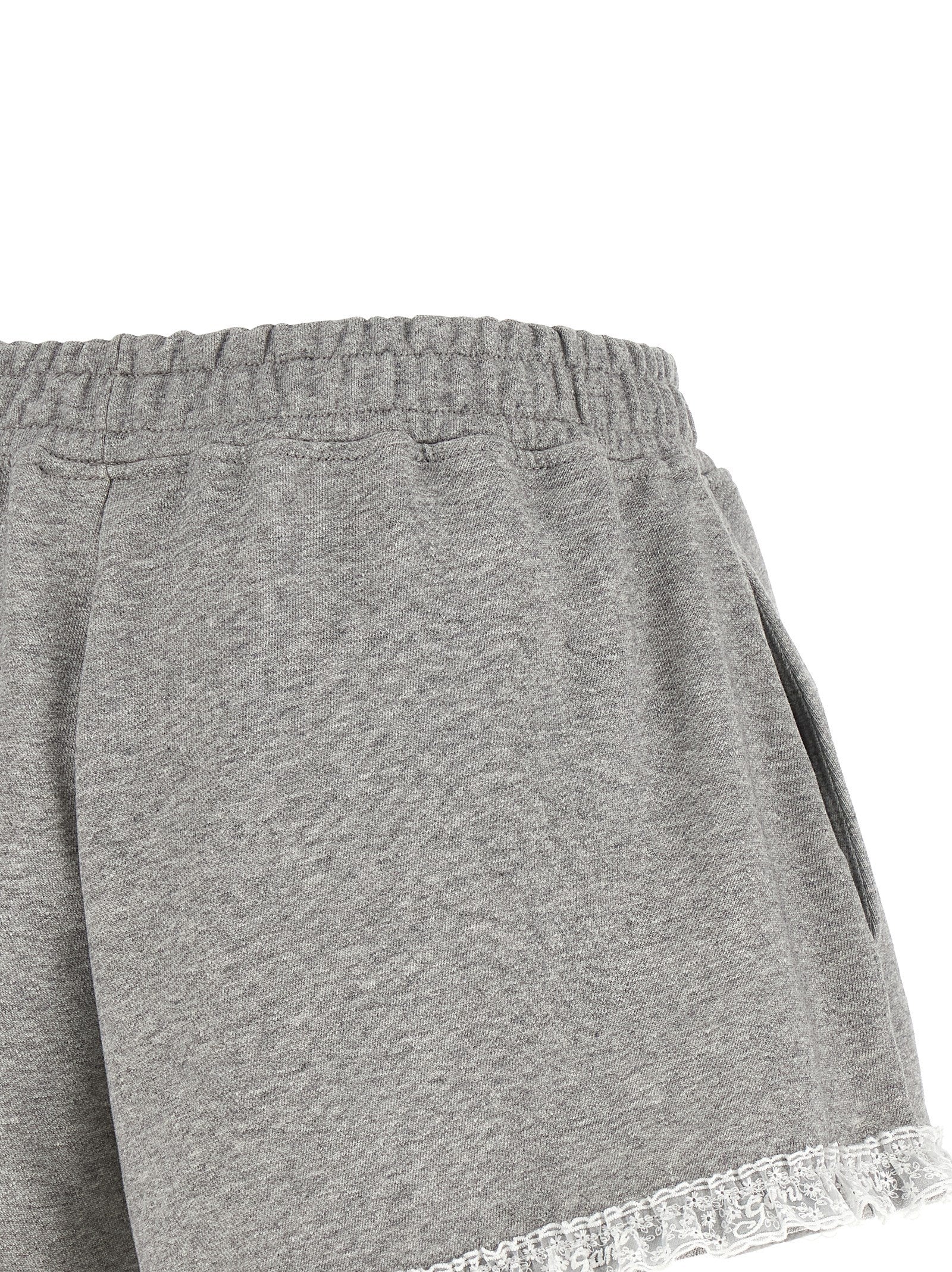 Ganni Graue Bio-Baumwoll-Bermudashorts