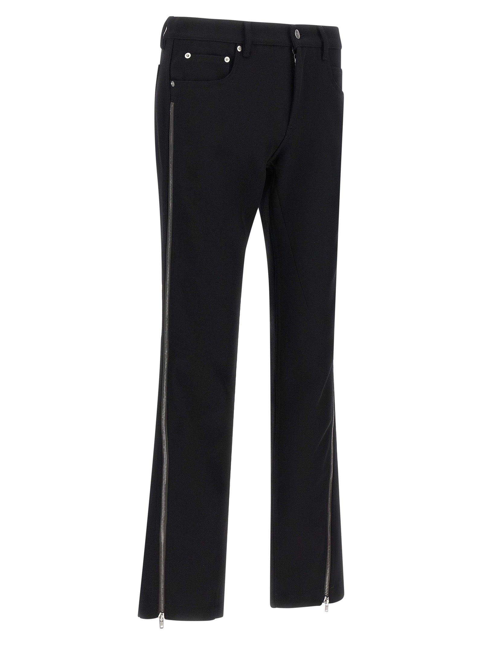 Rick Owens Schwarze Hose aus Schurwolle