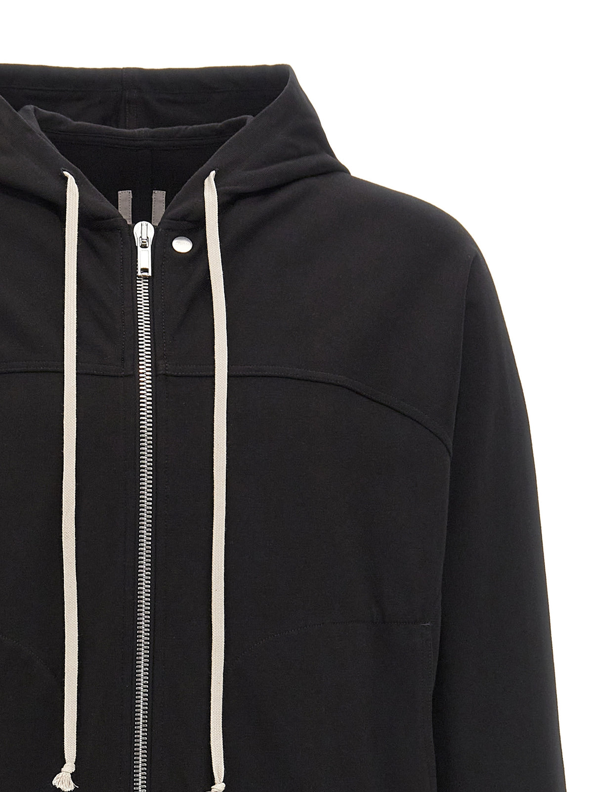 Rick Owens Schwarzer Baumwoll-Hoodie